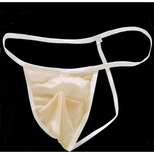 Gay Men Underwear Transparent Shining Light Yarn Thong Men Transparent Sissy G-string Underwear Male Breathable Penis Jockstrap