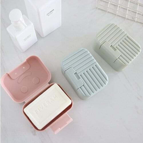 Soap Box Home Tray Bathroom Waterproof Soap Holder Travel Lock Soap Box Sealed With Lid Toilet Soap