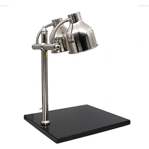 Double-head Buffet food insulation table lamp Infrared heat lamp food keep warm lamp Marble