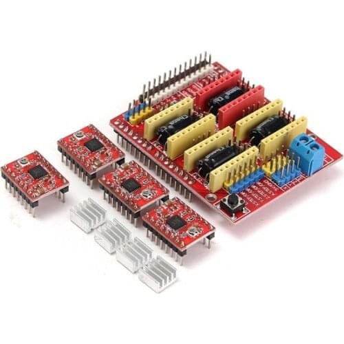1set New Engraver CNC Shield Board + 4Pcs A4988 Stepper Motor Driver 3D Printer Starter Kit For Arduino Engraver Integrated Toy