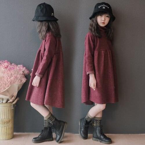 Autumn Winter Girls Dress New Kids Leisure Dress New Clothes Loose Children Fashion Dress Baby Princess Dress Elegant clothes