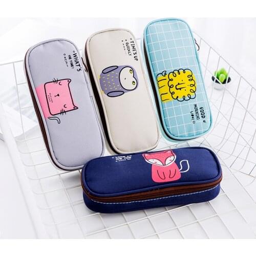 1 Pcs Kawaii Pencil Case Simple morning party School Pencil Box Pencilcase Pencil Bag School Supplies Stationery