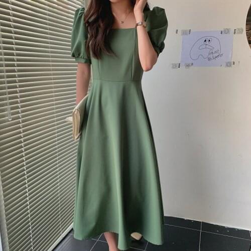 Alien Kitty High Waist Solid Party Elegance Sweet Holiday 2021 Brief Stylish All Match Femme Gentle Chic Long Dresses Vestidos