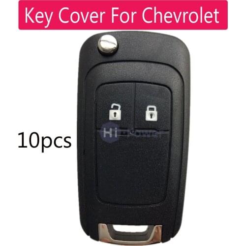 Flip Folding Key Shell For Chevrolet Cruze Remote Key Case Keyless Fob 2 Button HU100 Blade Car Key Case Cover With Logo