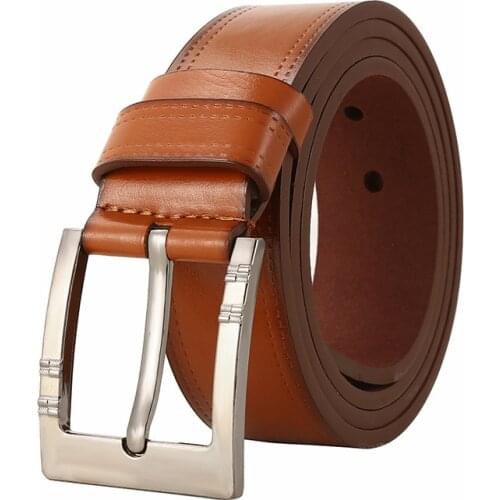 Man Belt Fashion Designed High Quality Trendy PU Leather Pin Buckle Strap Fancy for Cowboy Jeans Punk Rock Belt for Men