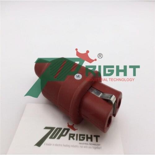 TR-CP13, straight silicone rubber 2pins plug connector
