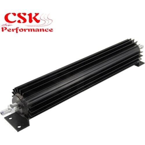 Universal 15'' Aluminum Single Pass Finned Transmission Oil Cooler W/Fittings