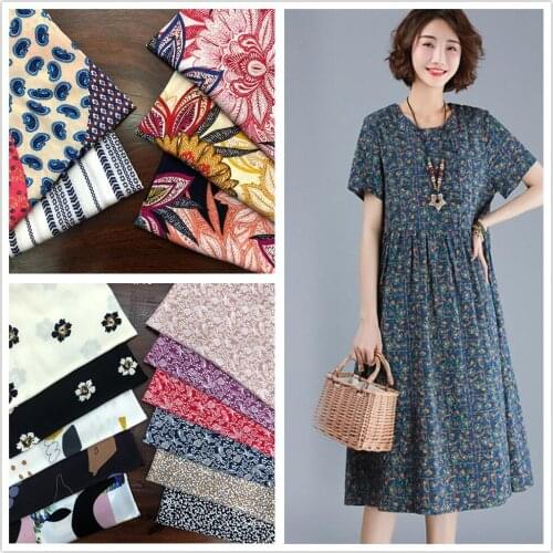 Rayon 60 Count crepe 9088 printed shirt dress cotton silk fabric