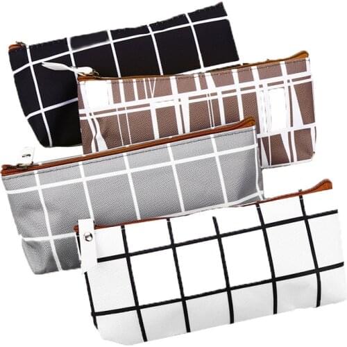 Back To School Waterproof Canvas Kawaii Pencil Case Korean Stationery Cute Letter Pencil Bags For Girls Gift Office Supplies