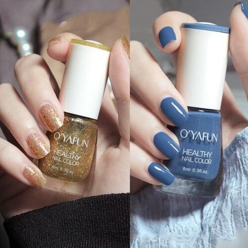 Waterproof Nail Polish Quick Dry Shiny Nail Polish Sequins UV Matte Semi Permanent Gel LED UV Varnish Soak Off Nail Art Polish