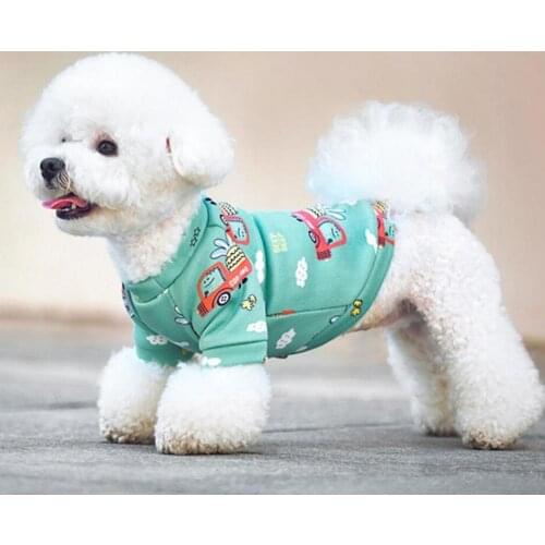 Winter Dog Sweatshirt Cartoon Animal Pattern Dress-up Two-leg Fashion Pet Dogs Cats Sweater Pet Autumn Clothing Party