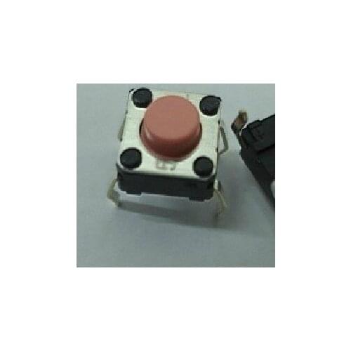 100PCS/LOT Red head 6*6*5 Tact Switch Micro Switch button switch 6mm*6mm*5mm