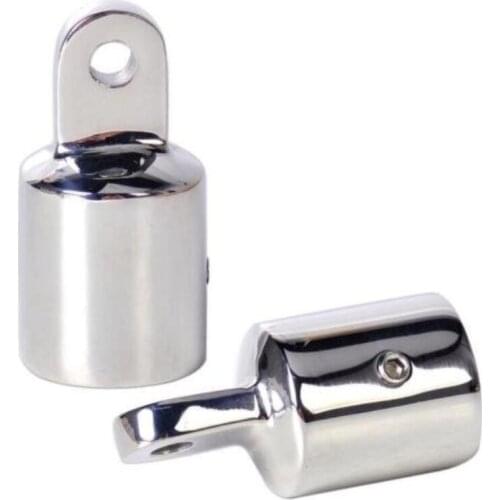 2PCS Stainless Steel 316 Polished Bimini Top Eye End Cap Fit 7/8'' SHIPPING