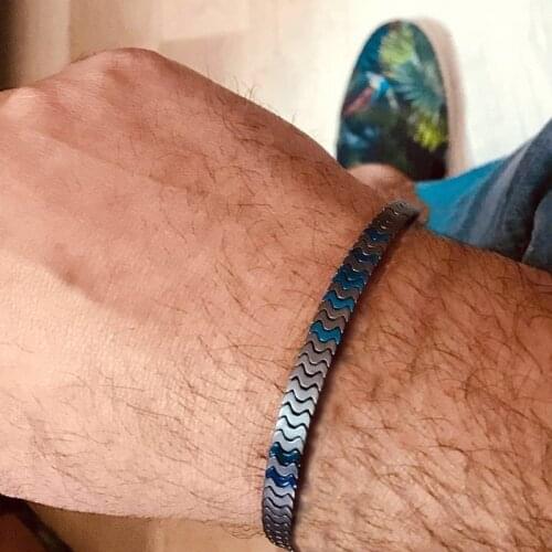 2020 Fashion Adjustable Geometric Men Bracelet Vintage Handmade Weave Hematite Bracelet For Men Jewelry Gift