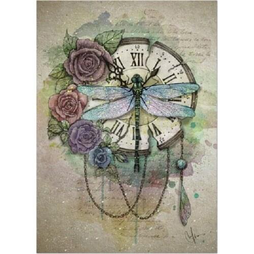 5D DIY square round Diamond Painting Dragonfly and flower Cross Stitch Diamond Embroidery Pattern Rhinestone home decor J0524