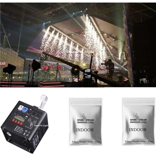 790W stage effect cold firework machine cold spark machine with 2 bags powder weeding perfect effect stage equipment