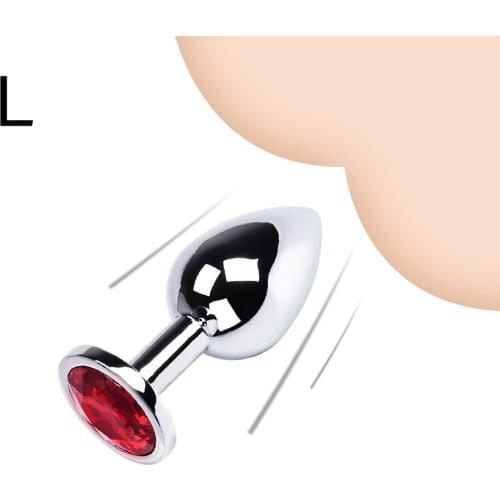 Metal Anal Plug Butt Plug Dildo Sex Toys For Women Men Stimulator Anal Toys Gay Intimate Goods For Adults L Size Anal Trainer