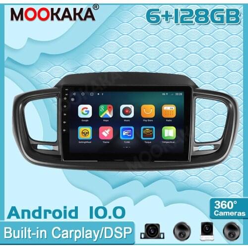 6+128GB Android 10.0 For Kia Solanto Surround View Camera Car Multimedia Player Stereo Radio GPS Navigtion Recorder