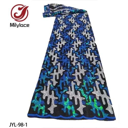 Cheap Sequins African Lace Fabric 2021 High Quality Nigerian Women Party Embroidery Lace Fabric JYL-98