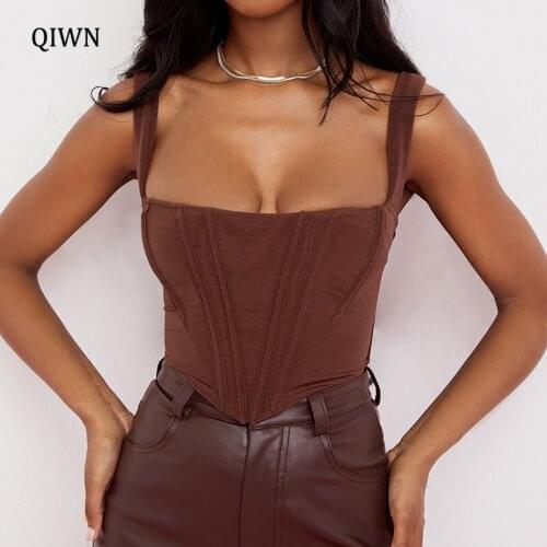 Elegant Boned Corset Top Fashion Sexy Sleeveless Backless Cropped Tops Gathered Zipper Club Party Clothes