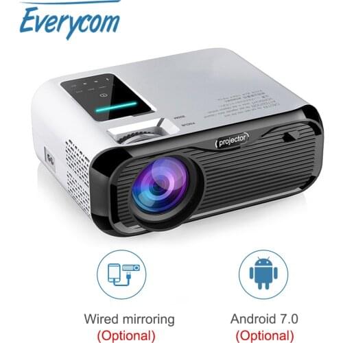 Everycom E500 Mini Projector LED 720P LCD Android Wifi Option Portable Beamer Support 1080P Home Theater Cinema HDMI-compatible