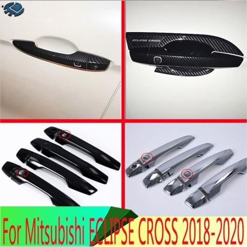 For Mitsubishi ECLIPSE CROSS 2018 2019 Door Handle Cover With Smart Key Hole Catch Cap Trim Molding