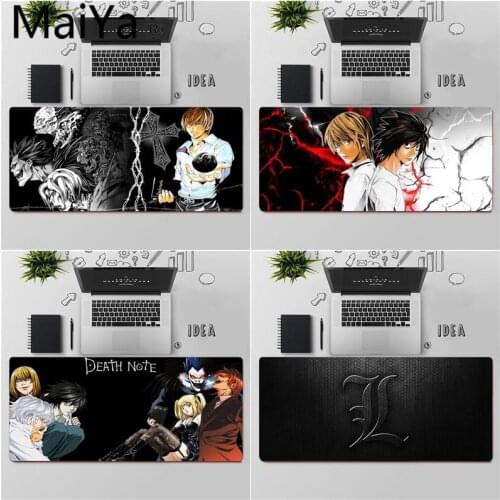 Maiya Top Quality Death Note Yagami Lawliet DIY Design Pattern Game mousepad Free Shipping Large Mouse Pad Keyboards Mat