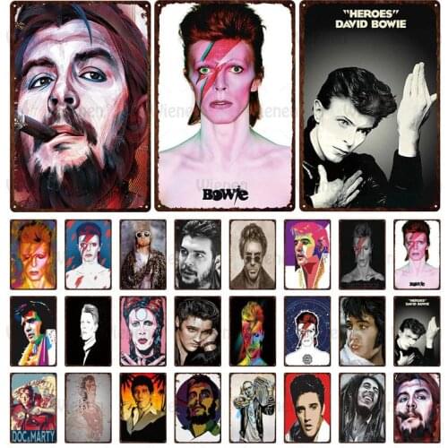 Metal Sign Rock Music Star Metal Poster Tin Sign Rock N Roll Vintage Poster Metal Plaque Signs Retro Pub Bar Man Cave Home Decor