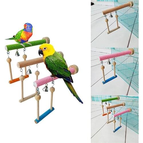 Multifunctional Bird Toy Parrot Swing Stand Claws Honing Boredom Relieving Puzzle Swing Stand for Biting and Climbing