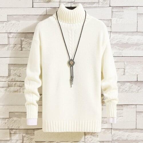 2019 New Autumn Winter Thick Warm Cashmere Sweater Men Turtleneck Mens Pullovers Top Quality Casual Mens Christmas Sweaters