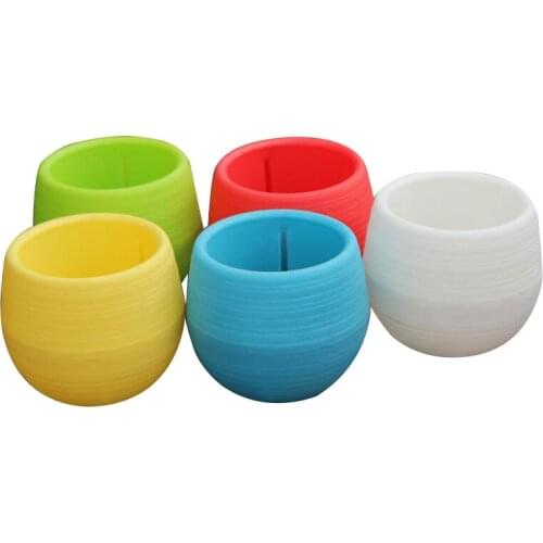 New 5pcs Round Plastic Plant Flower Succulents Pot Vase Container Boxes Garden Decor