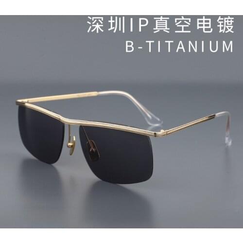 Pure titanium glasses frame 18K ultra light personalized ultra cool trend mens sunglasses sun glasses for women sunglasses men
