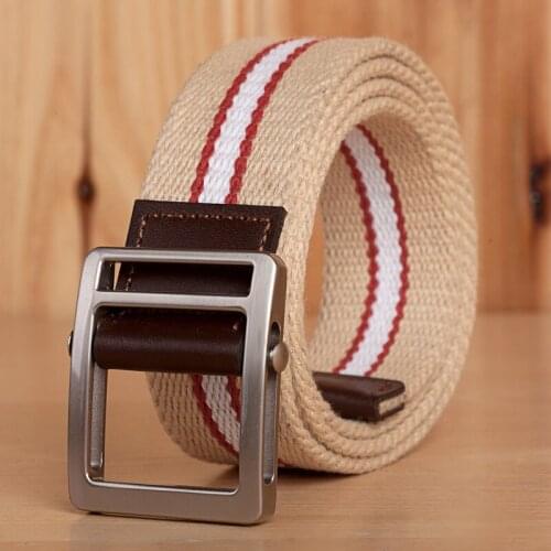 2019 New Canvas Belt Outdoor Tactical Strap Men Women Alloy Stripes Buckle Belts for Jeans Fashion Casual Belt Youth Belt