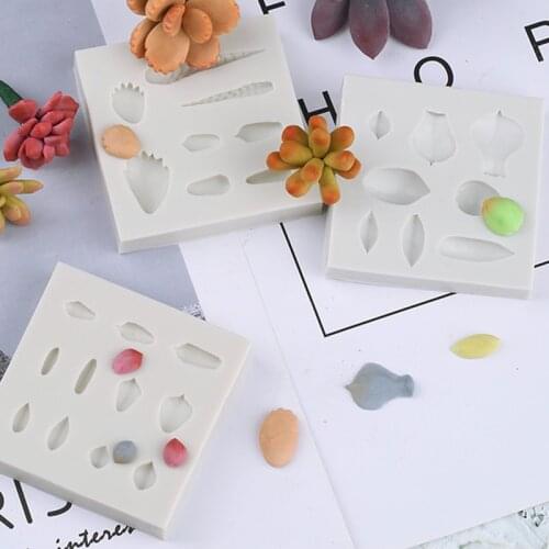 Succulents Mould Silicone Mold Fondant Cake Decorating Tool Gumpaste Sugarcraft Chocolate Forms Bakeware Tools