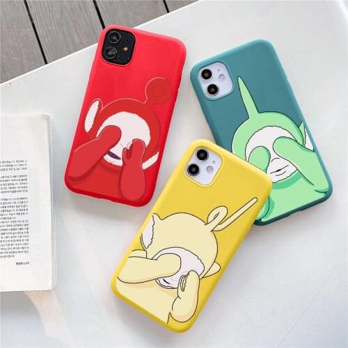 Silicone Case For iPhone 11 12 Pro Max Mini XR X XS 7 8 6 S Plus SE 2020 Cover For iPhone 11 Pro Max Cartoon UK Teletubbies Case