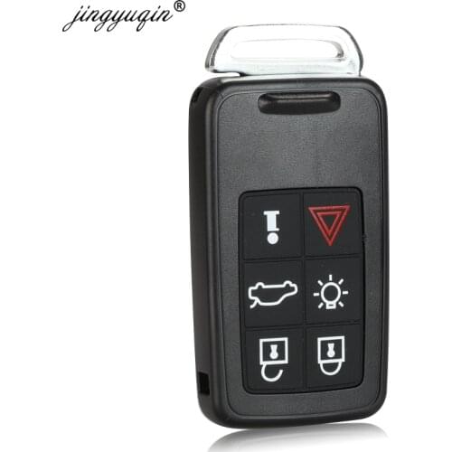 Jinyuqin Smart Remote Key Shell Replacement For Volvo XC60 S60 S60L V40 V60 S80 XC70 6 Buttons Smart Car Key Case Cover
