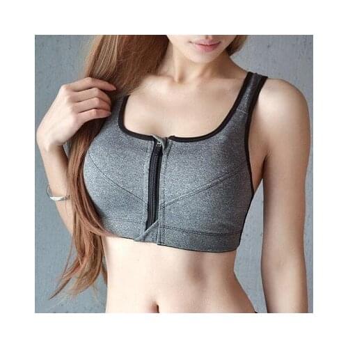 Front Zipper Sports Bra Yoga Daily Bralette Shockproof Running Fitness Top Beauty Back Underwear 00801