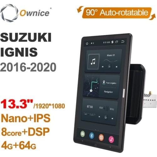 Tesla Style PX6 Android 10 Car DVD Player 1920*1080 Navigation GPS Stereo Multimedia Audio For Suzuki IGNIS 2016 -2020 Car Radio