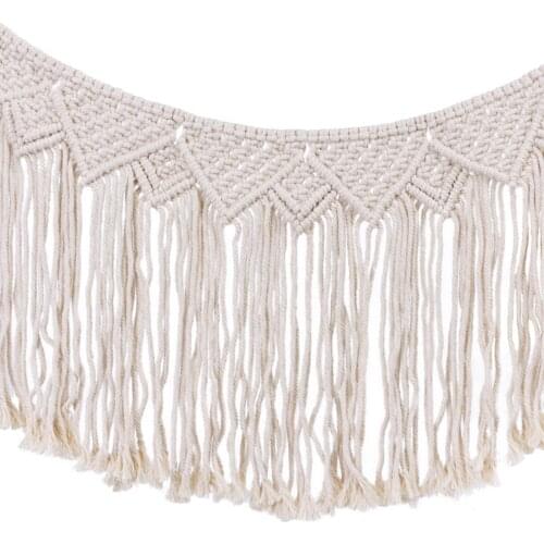 Hanging Handwoven Tapestries Banner Tapestry Hand-woven Creative Bedroom Party Home Room Decoration Bohemian Cotton Rope Boho