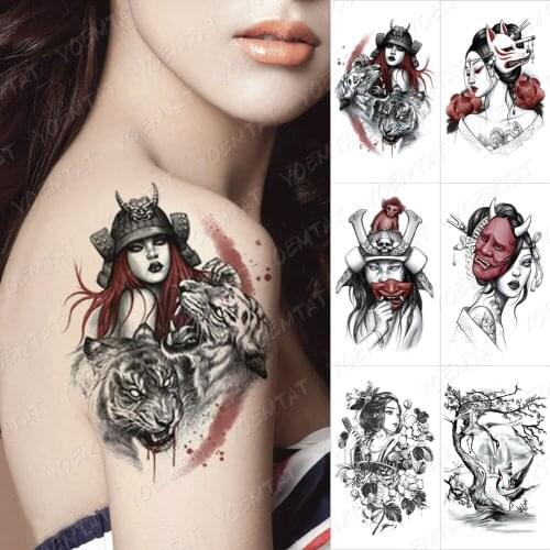 Waterproof Temporary Tattoo Sticker Bird Circus Flower Flash Tattoos Dragon Skull Body Art Arm Fake Sleeve Tatoo Women Men
