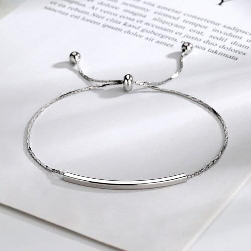 925 Sterling Silver Adjustable Tassel Charm Bracelet &Bangle For Women Girls Party Jewelry sl323