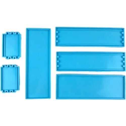 1 Set Domino Box Epoxy Resin Mold Storage Container Silicone Mould DIY Crafts Casting Tools