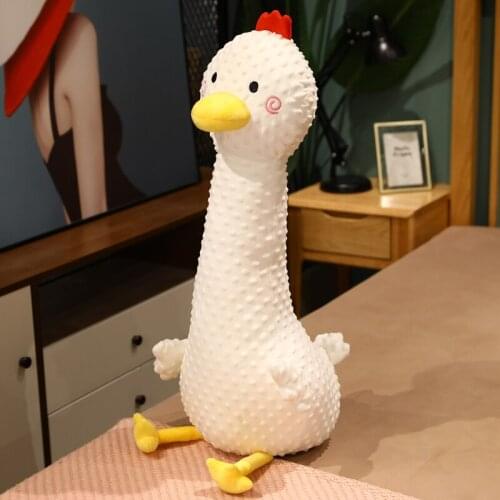100CM Kawaii New Huaggble Big Plush White Duck Toy Stuffed Long Neck Goose Doll Soft Sleep Pillow For Children Baby Girl Gift