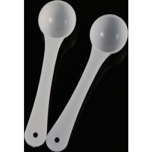 1000pcs 1G Professional Plastic 1 Gram Scoops Spoons For Food Milk Washing Powder Medcine White Measuring Spoons