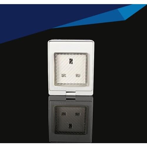 2PCS IP55 Report CE Wall Waterproof Dust-proof British Power Socket, 13A UK Standard Electrical Outdoor Outlet Grounded