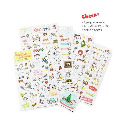 6pcs Lovely pig pvc Transparent Organizer Calendar Diary Book Planner Sticker Scrapbook Decoration papeleria