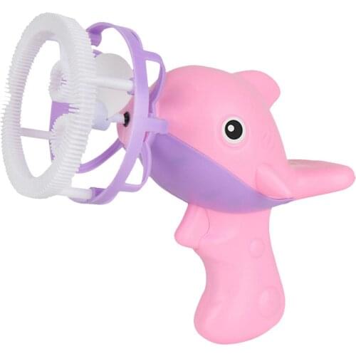 Fan Bubble Machine Cartoon Electric Dolphin Outdoor Bubble Blower Mini Fan Kids Outdoor Toys Wedding Supplies