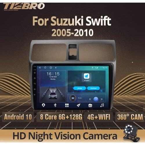 2DIN Android 10.0 Car Radio For Suzuki Swift 2005-2010 GPS Navigation Car Multimedia Player Stereo Receiver Auto Radio DSP IGO