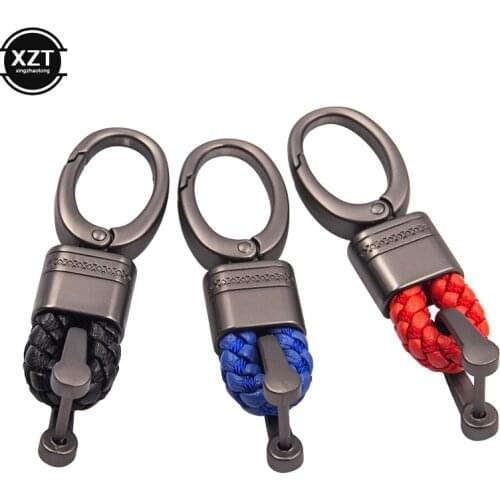Car Hand Woven Key Holder Key Rings Key Chain Horseshoe Buckle Keychain Car Keyring Gift Creative Auto Accessories