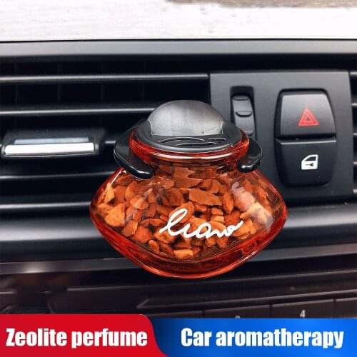 Car Air Purifier Aroma Diffuser Fruit Flavour Zeolite Stone Car Perfume Dffuser Essential oil Humidifier Deodorant Alcohol Free